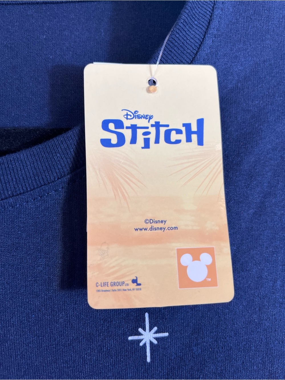 Disney Navy Stitch Holiday Lights Graphic Tee - Picture 3 of 6